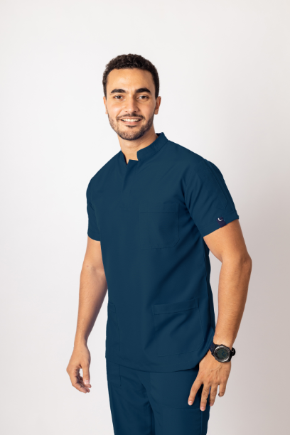 Creation Half collar Scrub (Men) Gabardine | DentaCarts | Dental Cart