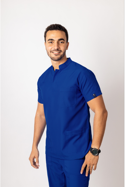 Creation Half collar Scrub (Men) Gabardine | DentaCarts | Dental Cart