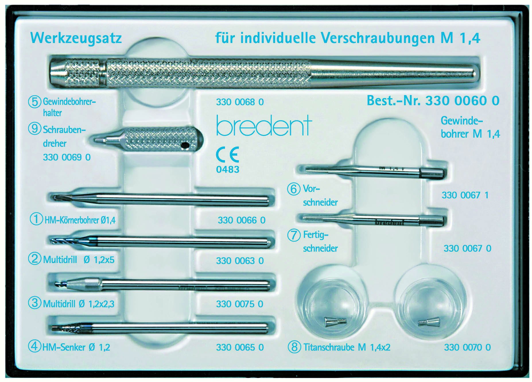 Bredent Diatit MultiDrill Tool Set 10 pcs. 1.4 mm | DentaCarts | Dental Cart