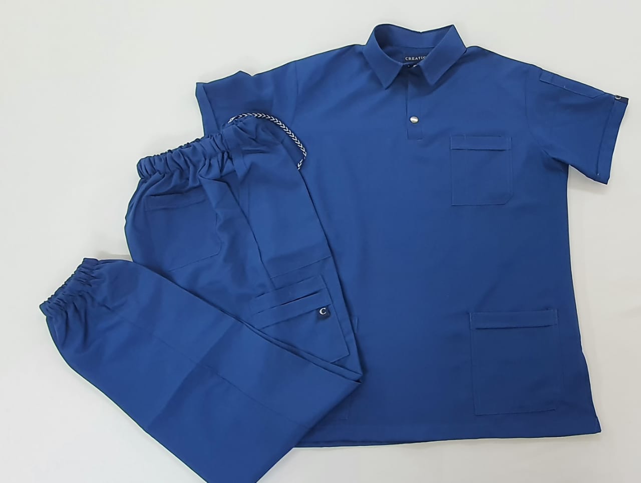 Creation Male Polo Polyester Scrub | DentaCarts | Dental Cart