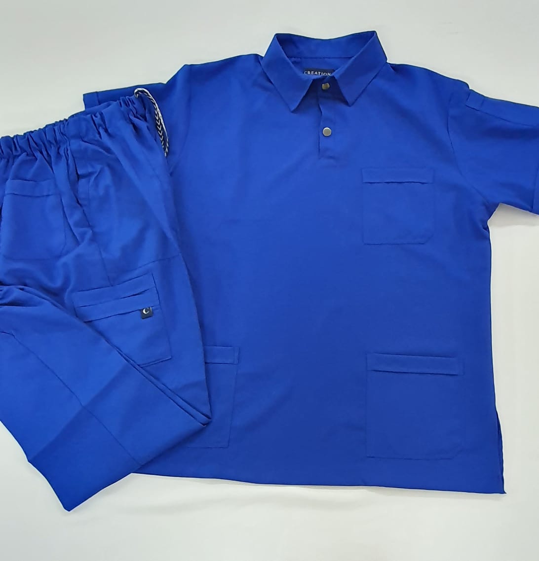 Creation Male Polo Polyester Scrub | DentaCarts | Dental Cart