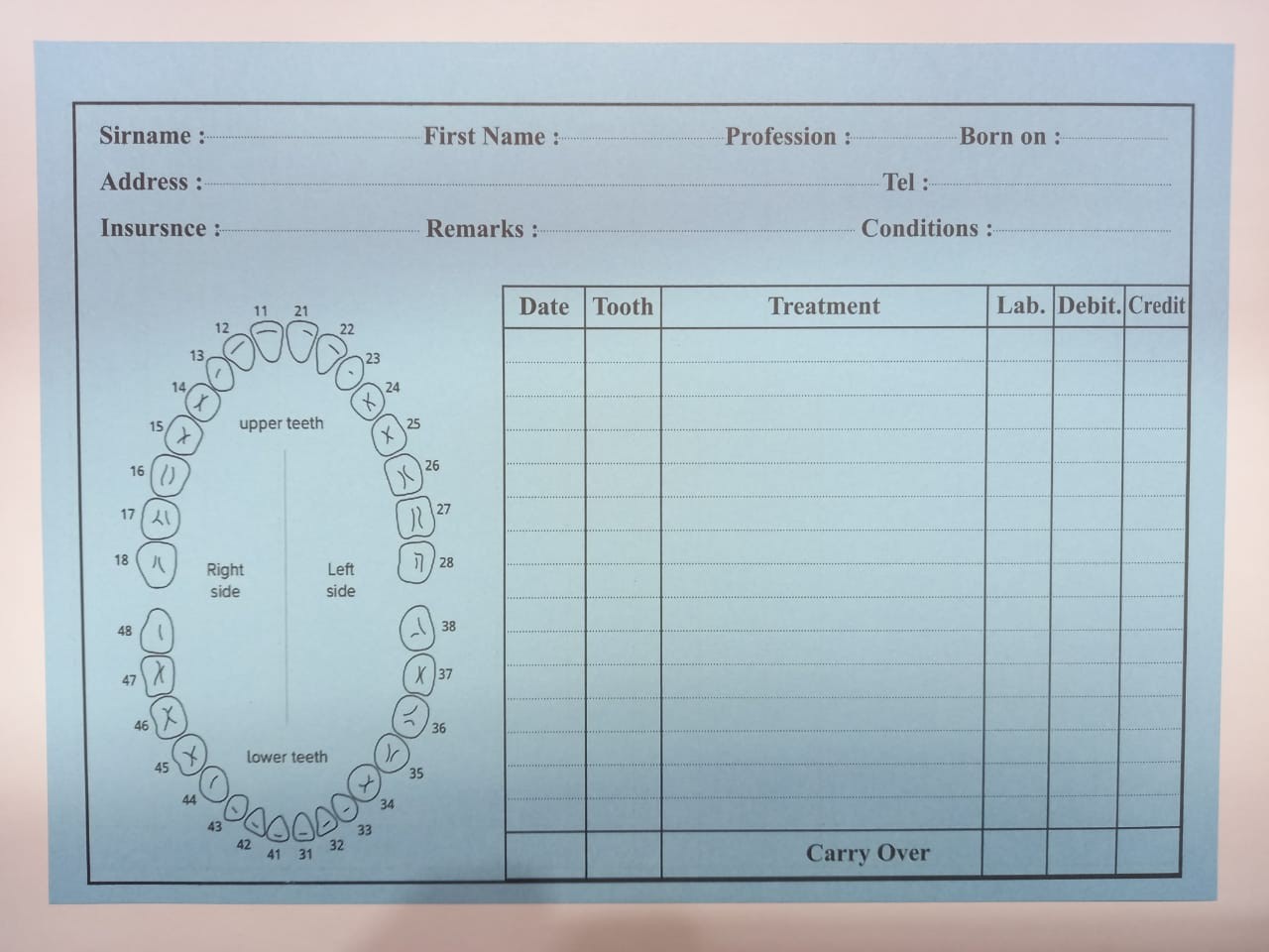 Dental Patient File 50pcs | DentaCarts | Dental Cart