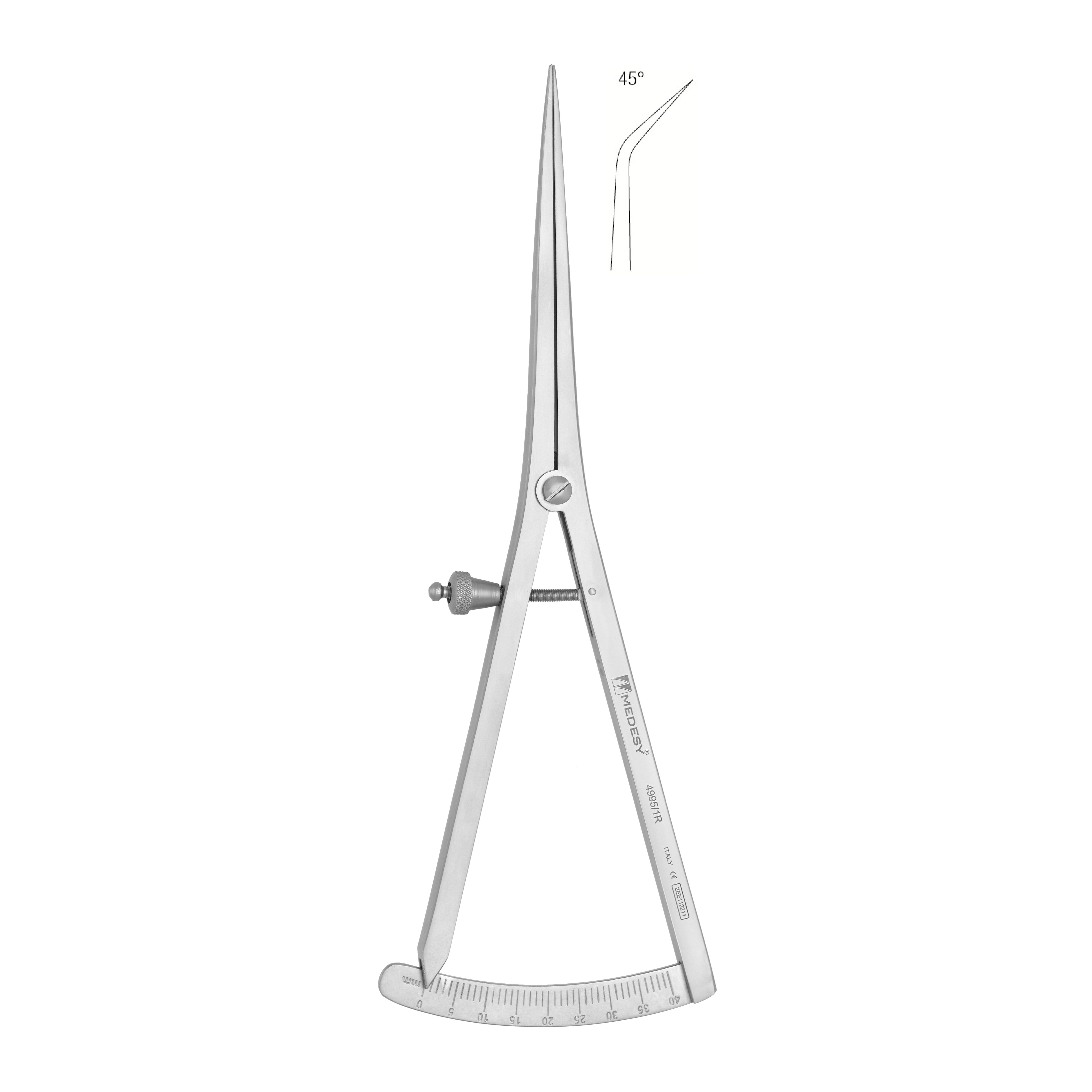 Medesy CALIPER CASTROVIEJO  CURVED 180mm (4995/2A) | DentaCarts | Dental Cart