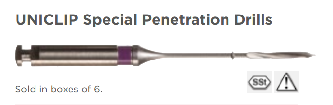Dentsply UNICLIP Special Penetration Drill (Box of 6) | DentaCarts | Dental Cart