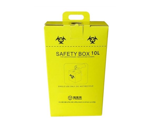 Cardboard Safety Box For Sharps And Needles (10 Litre) | DentaCarts | Dental Cart