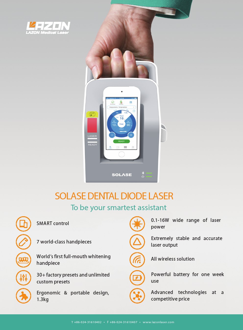 LAZON Solase Dental Diode Laser | DentaCarts | Dental Cart