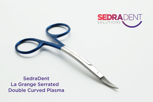 La Grange Scissors Serrated Double Curved 13.5cm | DentaCarts | Dental Cart