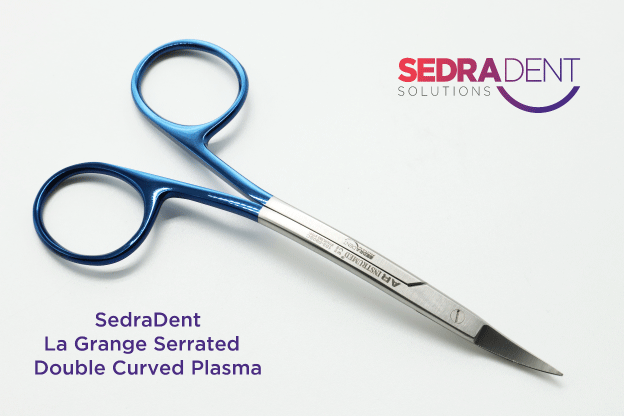 La Grange Scissors Serrated Double Curved 13.5cm | DentaCarts | Dental Cart