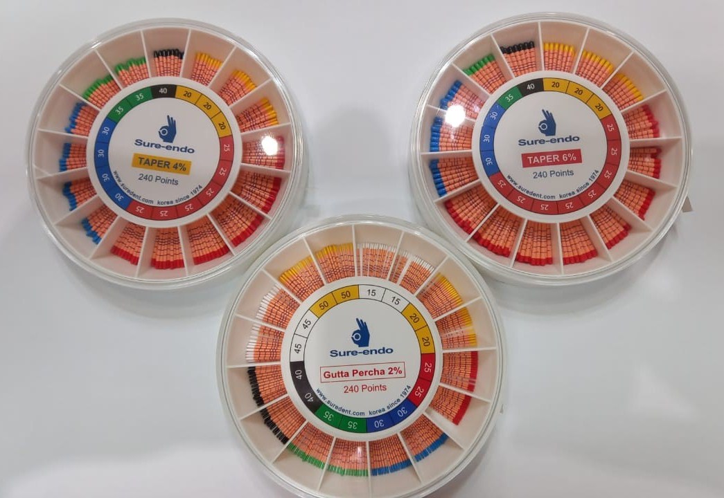 SURE ENDO  Gutta percha (240pcs) | DentaCarts | Dental Cart