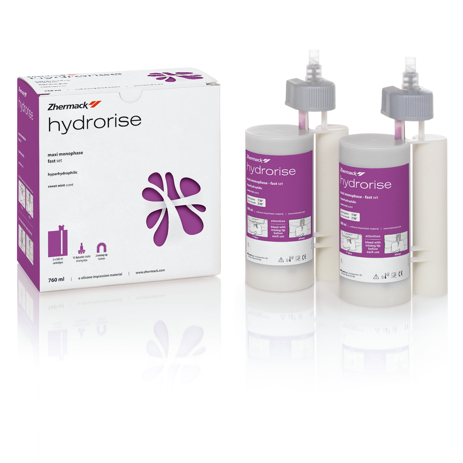 Zhermack Hydrorise Maxi Monophase (380mlX2) | DentaCarts | Dental Cart