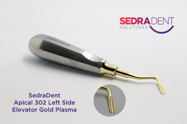 AR Instrumed Apical 302 Left Side Elevator Gold Plasma | DentaCarts | Dental Cart
