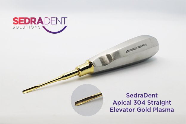 AR Instrumed Apical 304 Straight Elevator Gold Plasma | DentaCarts | Dental Cart