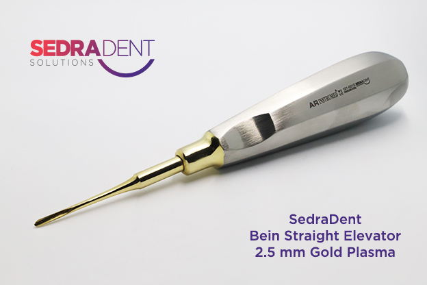 AR Instrumed Bein Straight Elevator Gold Plasma | DentaCarts | Dental Cart