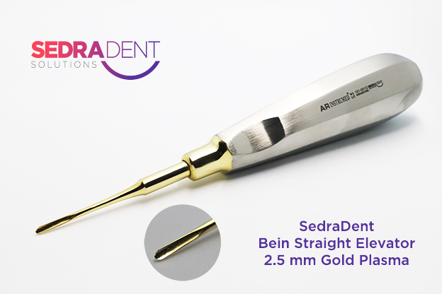 AR Instrumed Bein Straight Elevator Gold Plasma | DentaCarts | Dental Cart