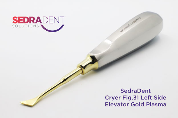 AR Instrumed Cryer Fig 31 Left Side Elevator Gold Plasma | DentaCarts | Dental Cart