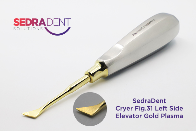 AR Instrumed Cryer Fig 31 Left Side Elevator Gold Plasma | DentaCarts | Dental Cart
