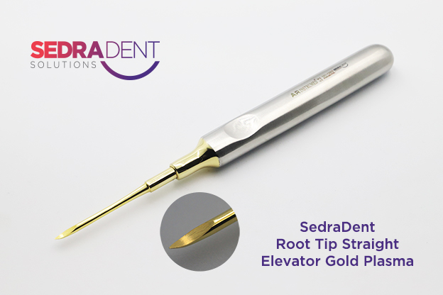 AR Instrumed Root Tip Straight Elevator Gold Plasma | DentaCarts | Dental Cart