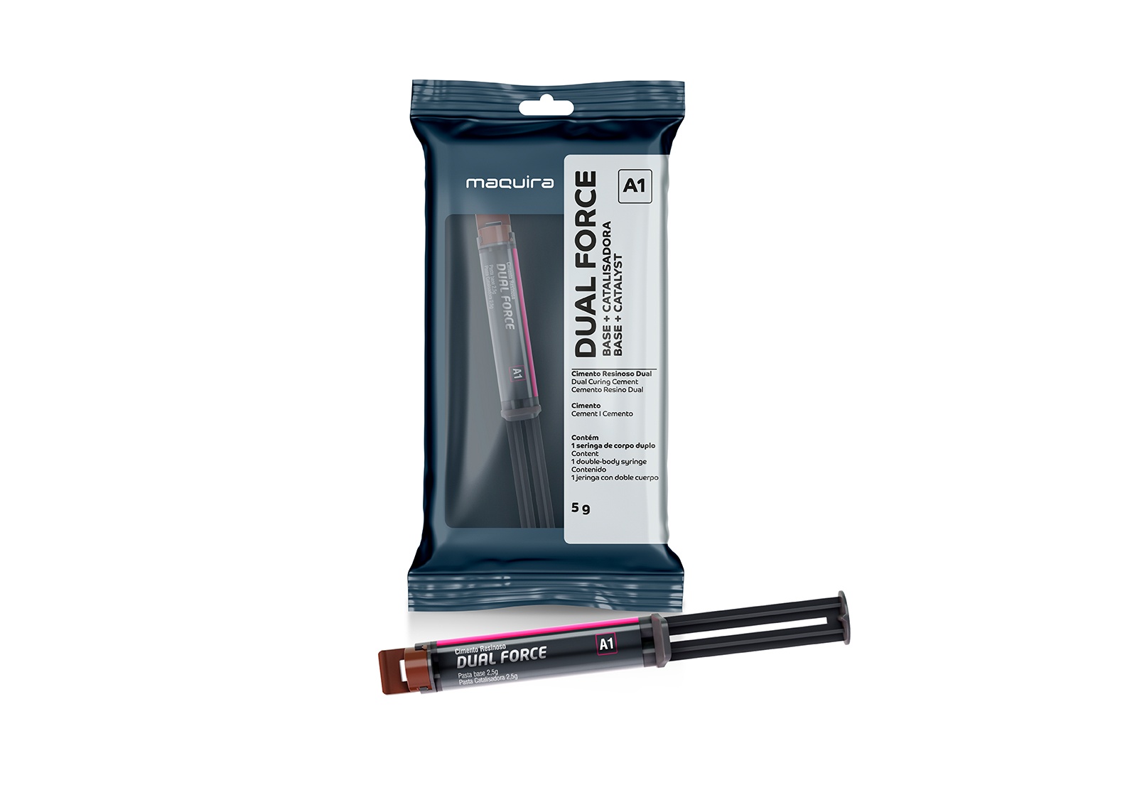 Maquira Dual Force Resin Cement 2.5 g syringe | DentaCarts | Dental Cart