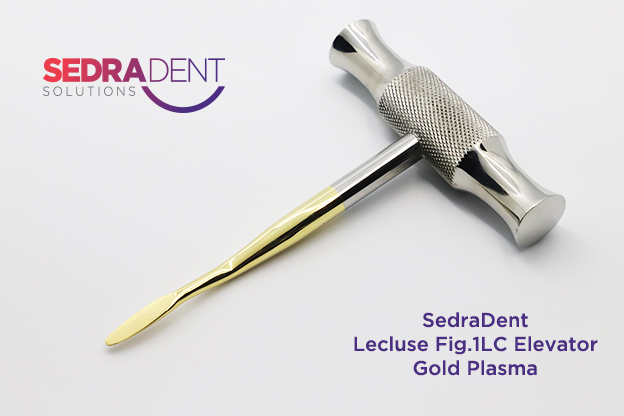 AR Instrumed Lecluse Fig 1LC Elevator Gold Plasma | DentaCarts | Dental Cart