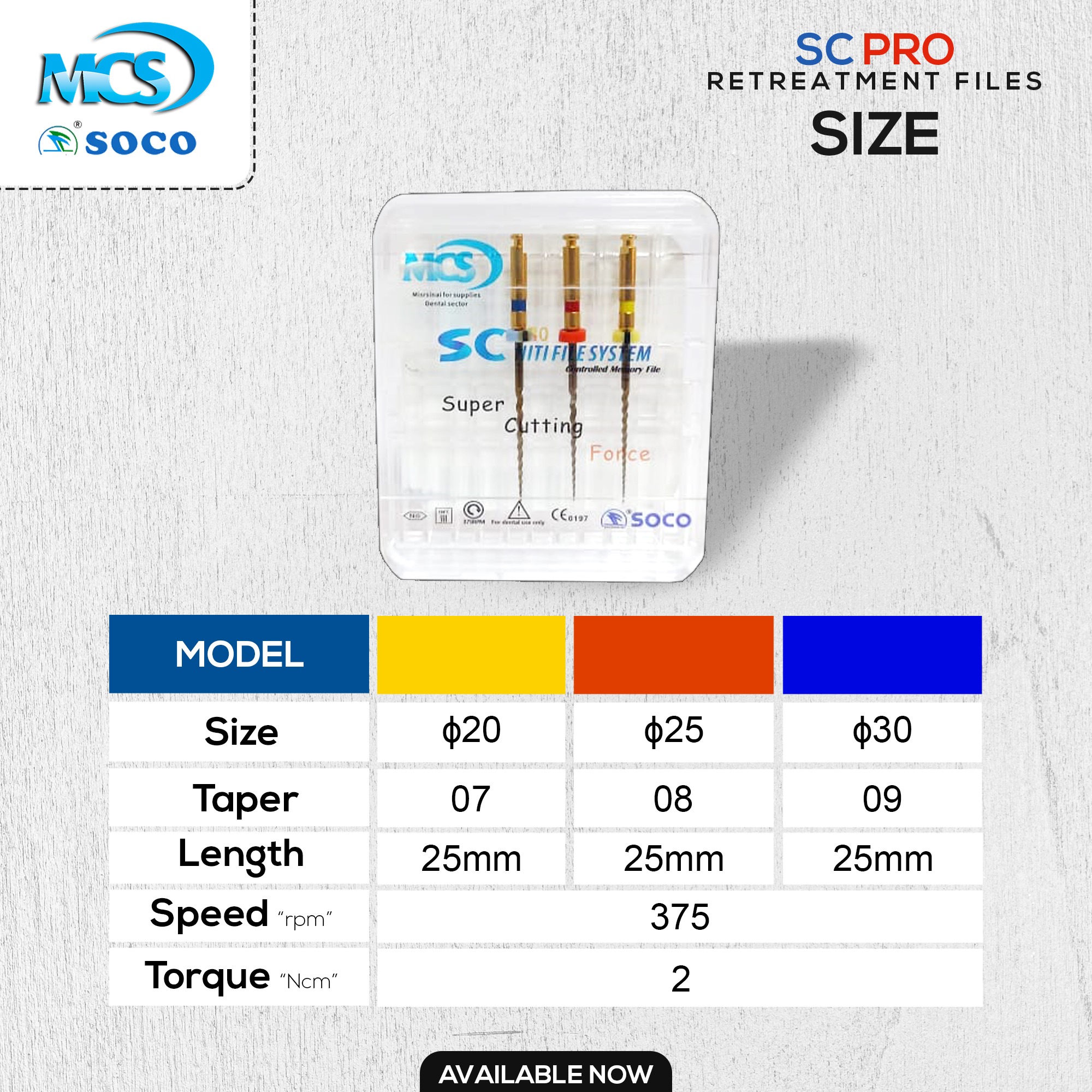 SOCO SC PRO RETREATMENT FILES | DentaCarts | Dental Cart