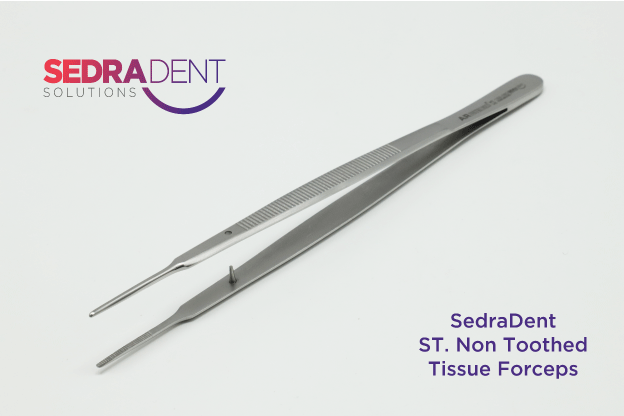 SedraDent Gerald Straight Non-Toothed Tissue Forceps | DentaCarts | Dental Cart