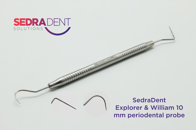 SedraDent Explorer and William Periodontal probe | DentaCarts | Dental Cart