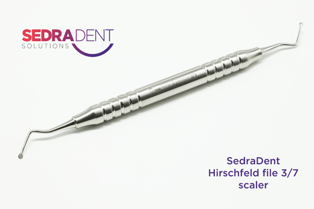AR Instrumed Hirschfeld file 3-7 scaler anatomical handle 10mm | DentaCarts | Dental Cart