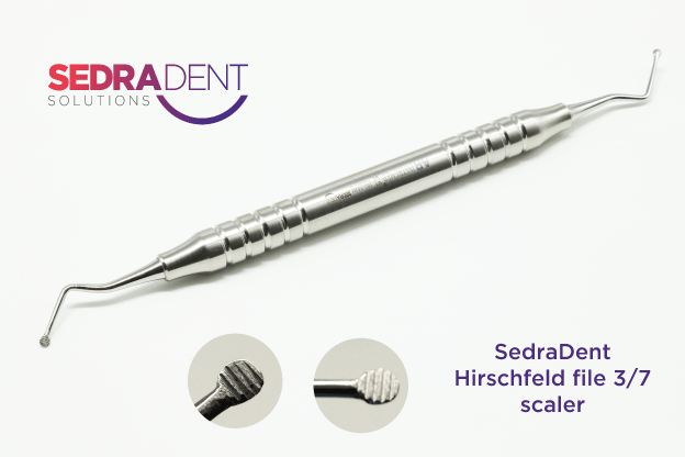 AR Instrumed Hirschfeld file 3-7 scaler anatomical handle 10mm | DentaCarts | Dental Cart