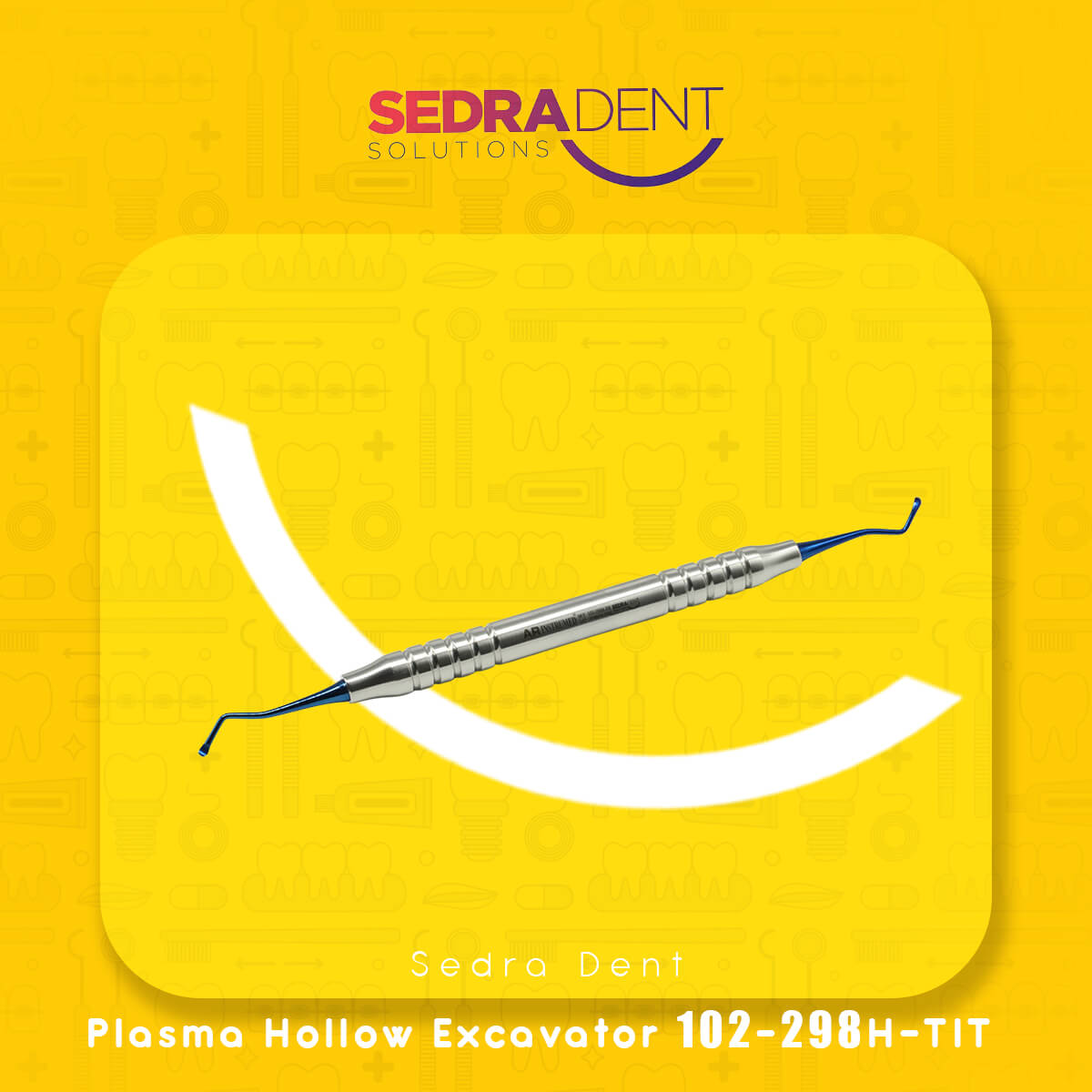 Oval Excavator 2.0 Plasma Coated Hollow Handle 10 mm | DentaCarts | Dental Cart