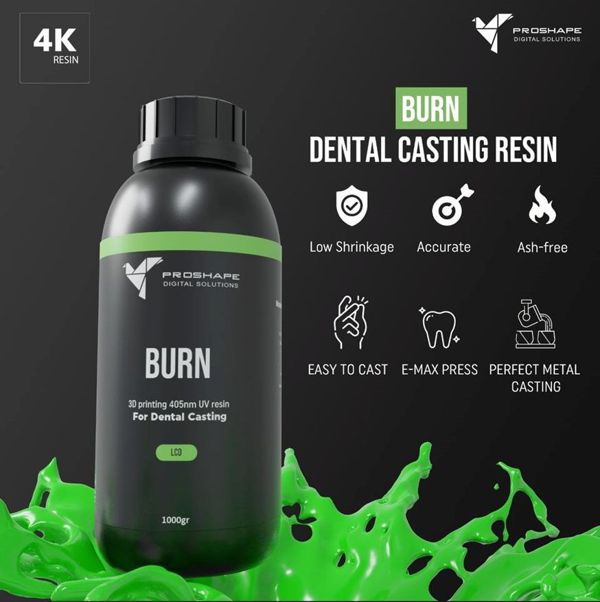 Proshape Burn wax green (Dental Casting Resin) | DentaCarts | Dental Cart