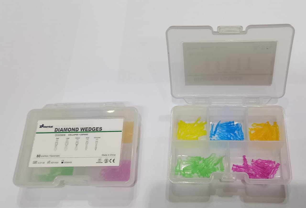 ZT-DENTAL Plastic Diamond Wedges KIt (80pcs) | DentaCarts | Dental Cart