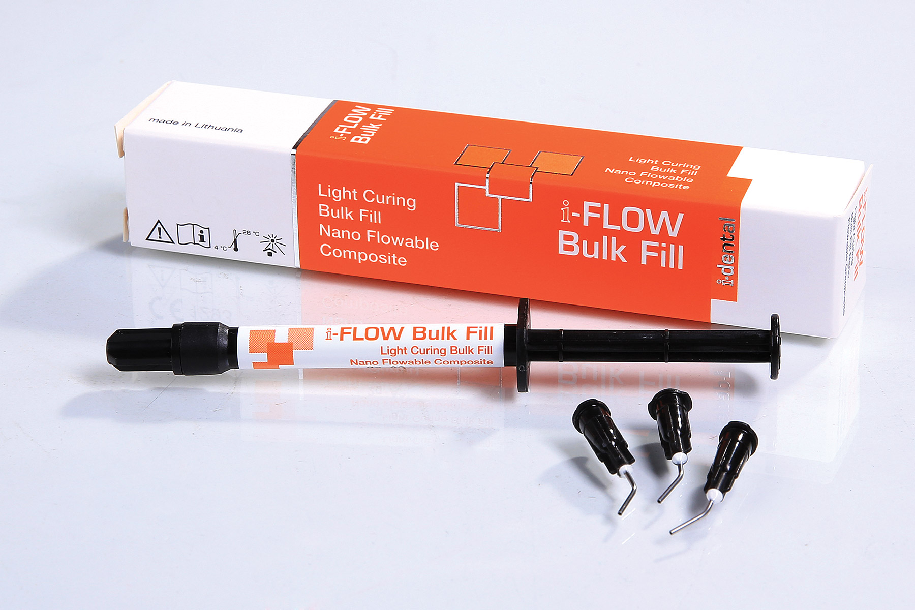 I-Dental I-Flow Bulk Fill Light Curing Bulk Fill Nano Flowable Composite (4 syringe*2gm) | DentaCarts | Dental Cart