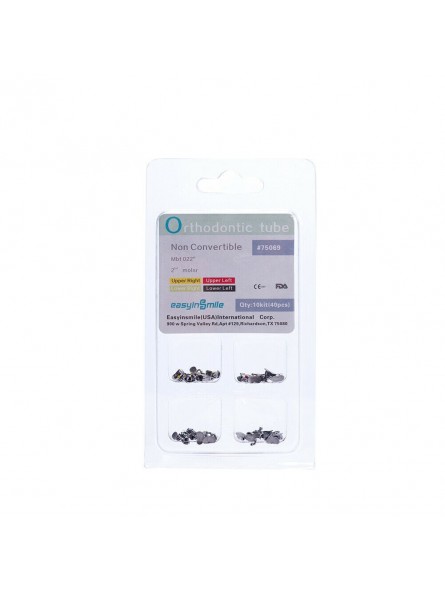 EASYINSMILE 40 Pcs Buccal Tube 1st/2nd Bondable Non-convertible | DentaCarts | Dental Cart