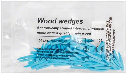Polydentia Wood Wedges (100pcs) | DentaCarts | Dental Cart