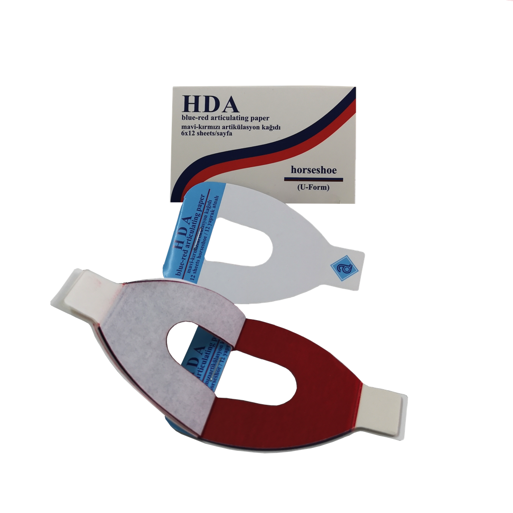 HDA Turkey Horseshoe Articulating Paper (6pcs) | DentaCarts | Dental Cart