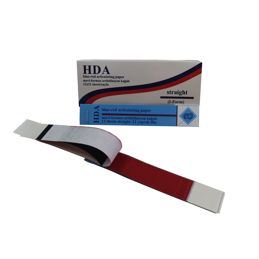 HDA Turkey Straight Articulating Paper (12 pcs) | DentaCarts | Dental Cart