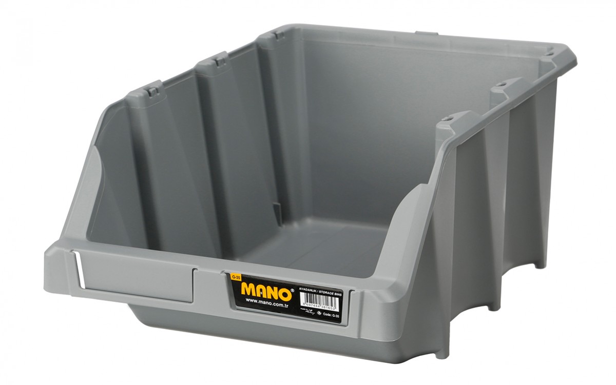 Mano Storage Bins Grey | DentaCarts | Dental Cart