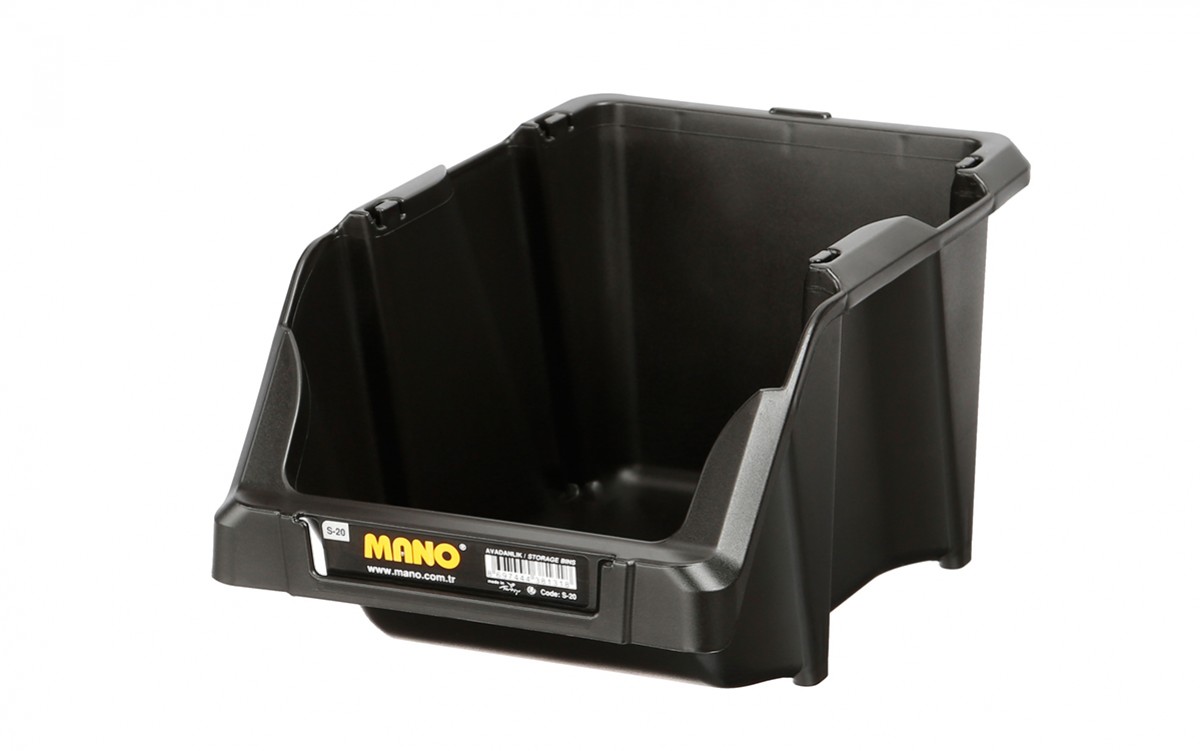 Mano S Series Storage Bins Black | DentaCarts | Dental Cart