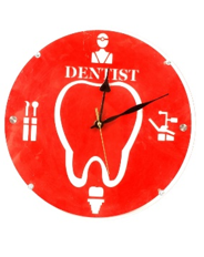 Wall clock. heart molar...Acrylic | DentaCarts | Dental Cart