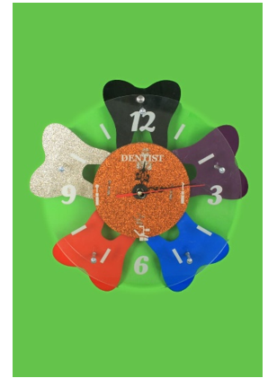 Wall clock .molar group | DentaCarts | Dental Cart