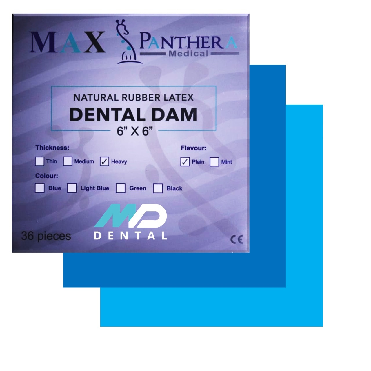 MAX RUBBER DAM 6X6 (36pcs) | DentaCarts | Dental Cart