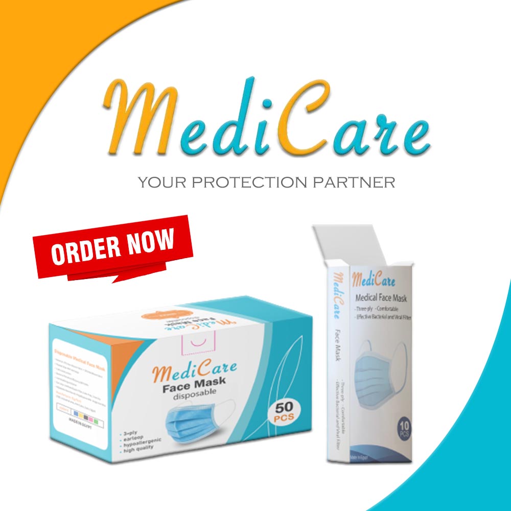 Medical Face Mask (MediCare) | DentaCarts | Dental Cart