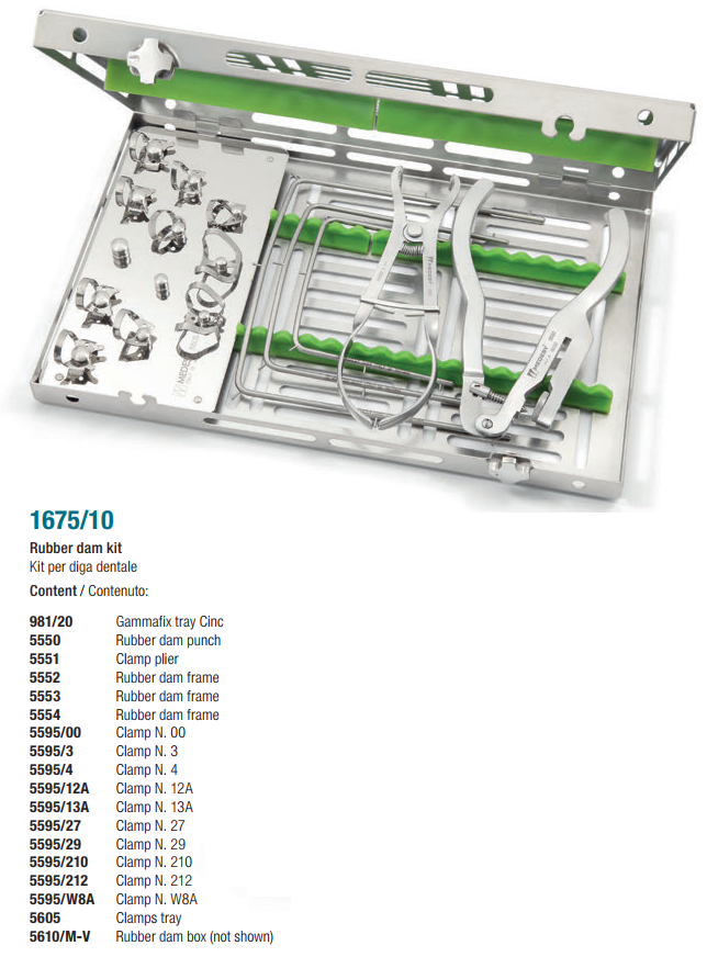 Medesy KIT RUBBER DAM | DentaCarts | Dental Cart