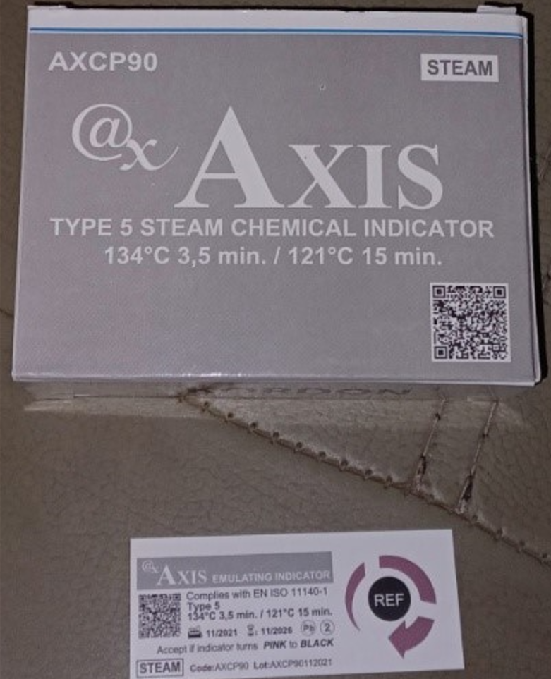 Axis Steam Chemical Indicator, class 5 | DentaCarts | Dental Cart