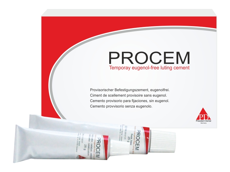 President Dental Procem - Temporary Eugenol Free Luting Cement 2x25 gr | DentaCarts | Dental Cart