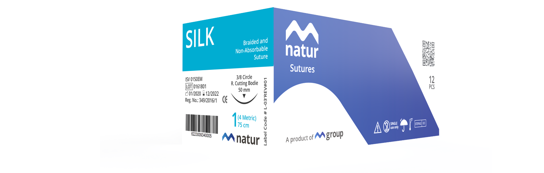 Mnatur Black Silk Surgical Sutures | DentaCarts | Dental Cart