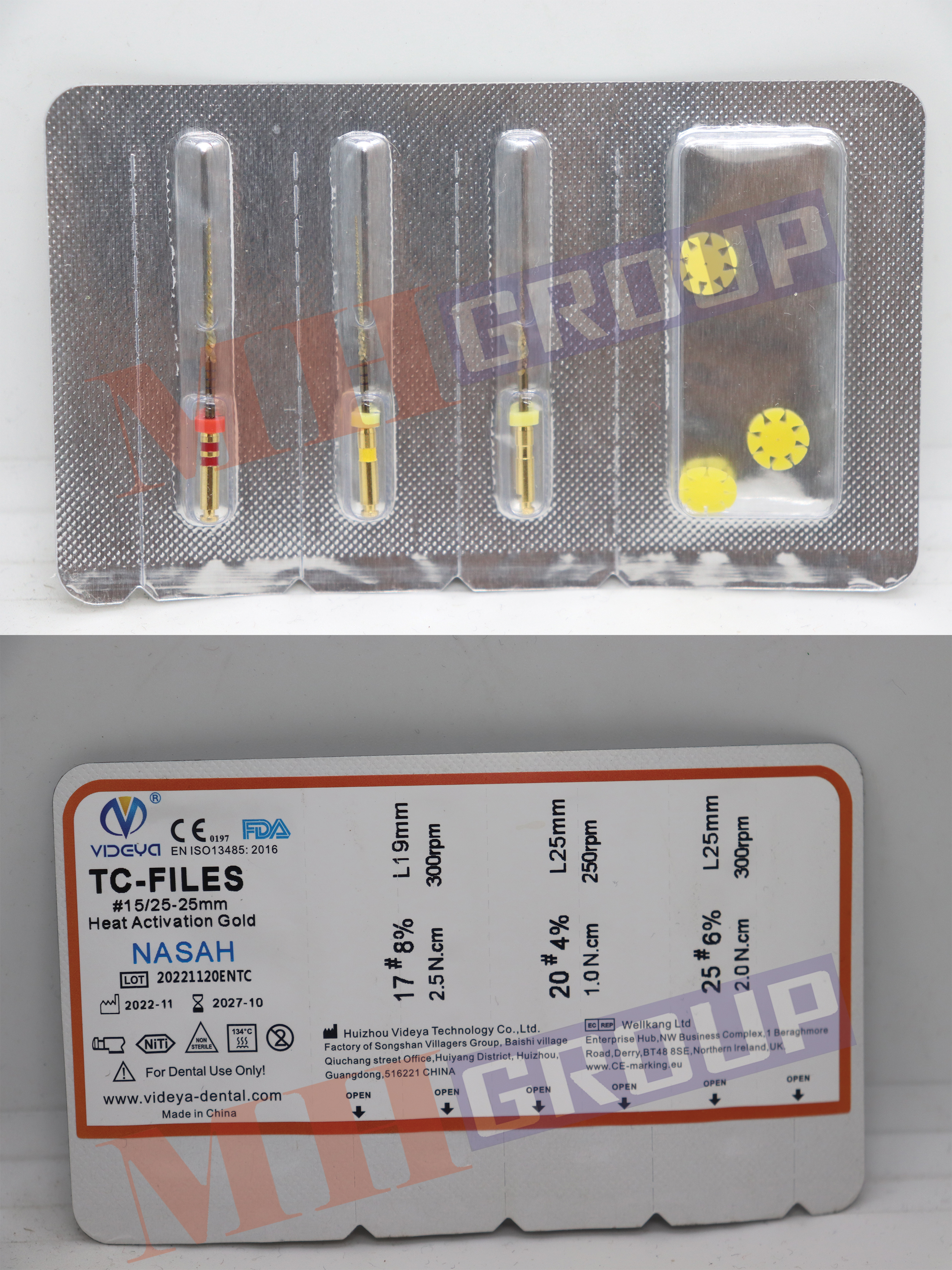 TC-FILE Gold VIDEYA ROTARY ELITE kit (3file) | DentaCarts | Dental Cart