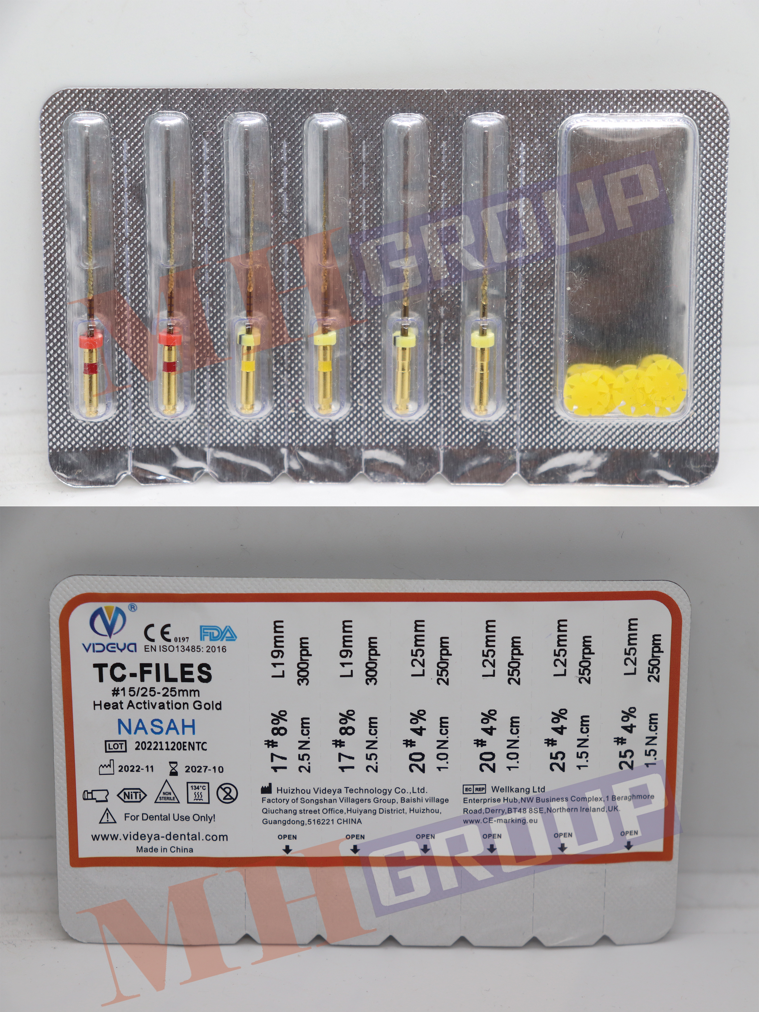 TC-FILE Double kit Gold VIDEYA ROTARY 6 File | DentaCarts | Dental Cart
