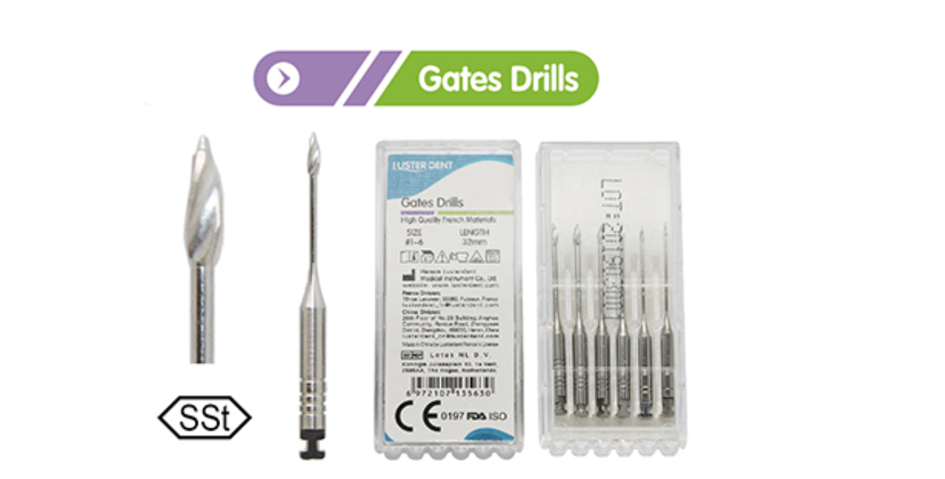 Lusterdent Gates Drills 6pcs/pack | DentaCarts | Dental Cart