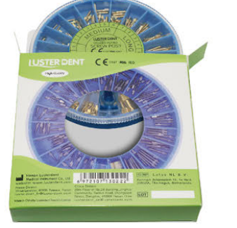 Golden Plated Post Refill - Lusterdent | DentaCarts | Dental Cart